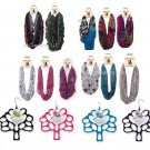Lavello Infinity Scarf Animal Tribal Floral Geometric Print Scarves Scarf Hanger