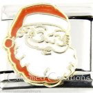 Santa Claus Saint Nicholas Christmas 9mm Italian Charm Stainless Modular Link