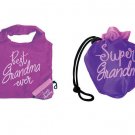 Best Grandma Ever Purple Reusable Foldable Tote Fits In Purse Mother's Day Gift