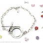 25mm Mini Round Floating Charm Memory Locket Bracelet With Crystals Reversible