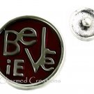 Interchangeable Snap Charm Jewelry Red Believe 18mm #299