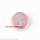 Pink Family Tree Of Life Round Floating Charm For Glass Memory Locket Necklaces