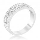 Rema 0.4ct CZ Pave Setting Classic Infinity Symbol Ring With 4mm Wide Band