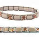 9mm Italian Charm Starter Bracelet Christmas Charms Santa Rudolph Sleigh