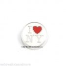 I Love New York NY Heart Floating Charm Silver For Glass Memory Lockets