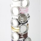 Assorted Color PU Leather Wrap Strap Floating Charm Locket Bracelet 30mm Round