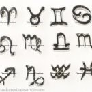 12pc Lot Zodiac Astrology Horoscope Birth Sign Floating Charm For Memory Locket