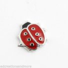Red Ladybug Insect Beetle Floating Charm Silver For Glass Memory Lockets