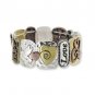 Faith is Forever Stretch Tile Bracelet With Genuine Crystals Religious Church