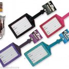 Gem Mate Assorted Colors Jeweled Travel ID Luggage Suitcase Bag Tags Black Pink