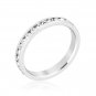 April Birthstone Eternity Ring Stackable 3mm Band Made With Swarovski Stones