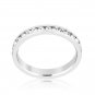 April Birthstone Eternity Ring Stackable 3mm Band Made With Swarovski Stones