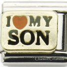 9mm Italian Charm I Love My Son Red Heart Stainless Steel Modular Link