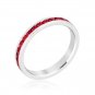 July Birthstone Eternity Ring Stackable 3mm Band Made With Swarovski Stones