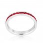 July Birthstone Eternity Ring Stackable 3mm Band Made With Swarovski Stones