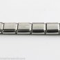Green Center 9mm Italian Charm Shiny Stainless Steel 18 Link Starter Bracelet