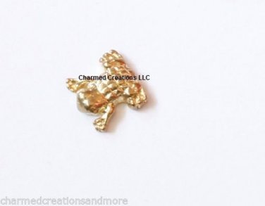 Gold Tone Frog Toad Floating Charm For Glass Memory Lockets