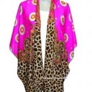 Silouette By Lavello Wild Passage Sheer Kimono Open Vest Top Blouse