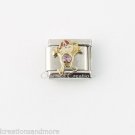June Boy Kid Son Pinkish Purple Birthstone Birthday 9mm Italian Charm Link