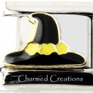 Conical Bonnet Witch Hat Halloween 9mm Italian Charm Stainless Steel Link