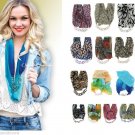 Lavello Links Infinity Scarves Animal Print Pattern Solid Scarf Necklace Chain