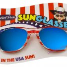 Patriot Pride USA Flag Mirrored Sunglasses 4th Of July Independence Day Party