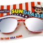 Patriot Pride USA Flag Mirrored Sunglasses 4th Of July Independence Day Party