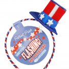 Patriot Pride USA Flashing Top Hat Headband 4th Of July Memorial Day Parties