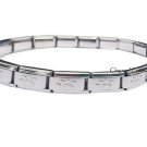 Dog Paw Print 9mm Italian Charm Shiny Stainless Steel Starter Bracelet 18 Links
