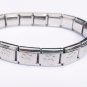 Dog Paw Print 9mm Italian Charm Shiny Stainless Steel Starter Bracelet 18 Links