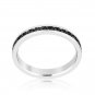 Jet Black Stackable Eternity Ring Stacker Band Made With Swarovski Crystals