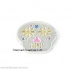 Sugar Skull Floating Charm For Glass Memory Locket