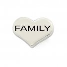 Family Silver Tone Heart Love Floating Charm For Glass Custom Memory Lockets