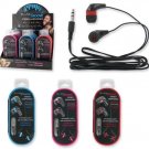 Portable Audio Earphones Headphones Outer Groove In Ear Buds Pink Blue Red