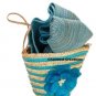 Sun Lily Foldable Compact Wide Brim Floppy Summer Hat With Straw Wrislet Pouch