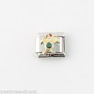 May Boy Kid Son Green Birthstone Birthday 9mm Italian Charm Stainless Steel Link