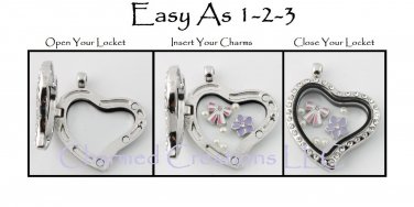Frosted Birthday Cupcake & Cherry Floating Charm For Glass Memory Locket