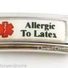 Allergic To Latex Caduceus Gloves Medical Alert 9mm Italian Charm Superlink