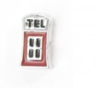 Phone Booth UK Telephone Floating Charm For Glass Memory Locket Necklaces