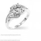 NWT Elegant Solitaire Engagement Wedding Ring White Gold Bond Size 8
