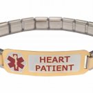 Heart Patient 9mm Italian Charm Medical Alert Starter Bracelet Stainless Steel