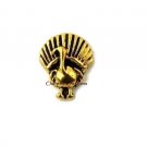 Thanksgiving Turkey Gold Tone Holiday Floating Charm For Glass Memory Lockets