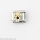 January Girl Daughter Kid Dark Red Birthstone Birthday 9mm Italian Charm Link