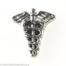 Large Caduceus Medical Symbol Doctor RN Floating Charm For Memory Glass Lockets
