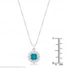 Bella Bridal Halo Necklace Pendant December Birthstone 3.28ct Cubic Zirconia
