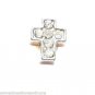 CZ Rhinestone Religious Cross Floating Charm For Our Glass Memory Lockets