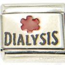 Dialysis Medical Alert Link For 9mm Italian Charm Bracelets Laser Renal Failure