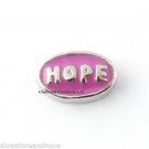 Pink HOPE Breast Cancer Awareness Floating Charm For Glass Memory Lockets