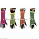 Neon Fingerless Fishnet Party Gloves Punk Dance Costume Pink Green 80's Warmers