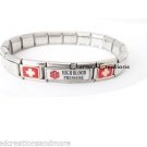 High Blood Pressure Superlink 9mm Italian Charm Medical Alert Starter Bracelet